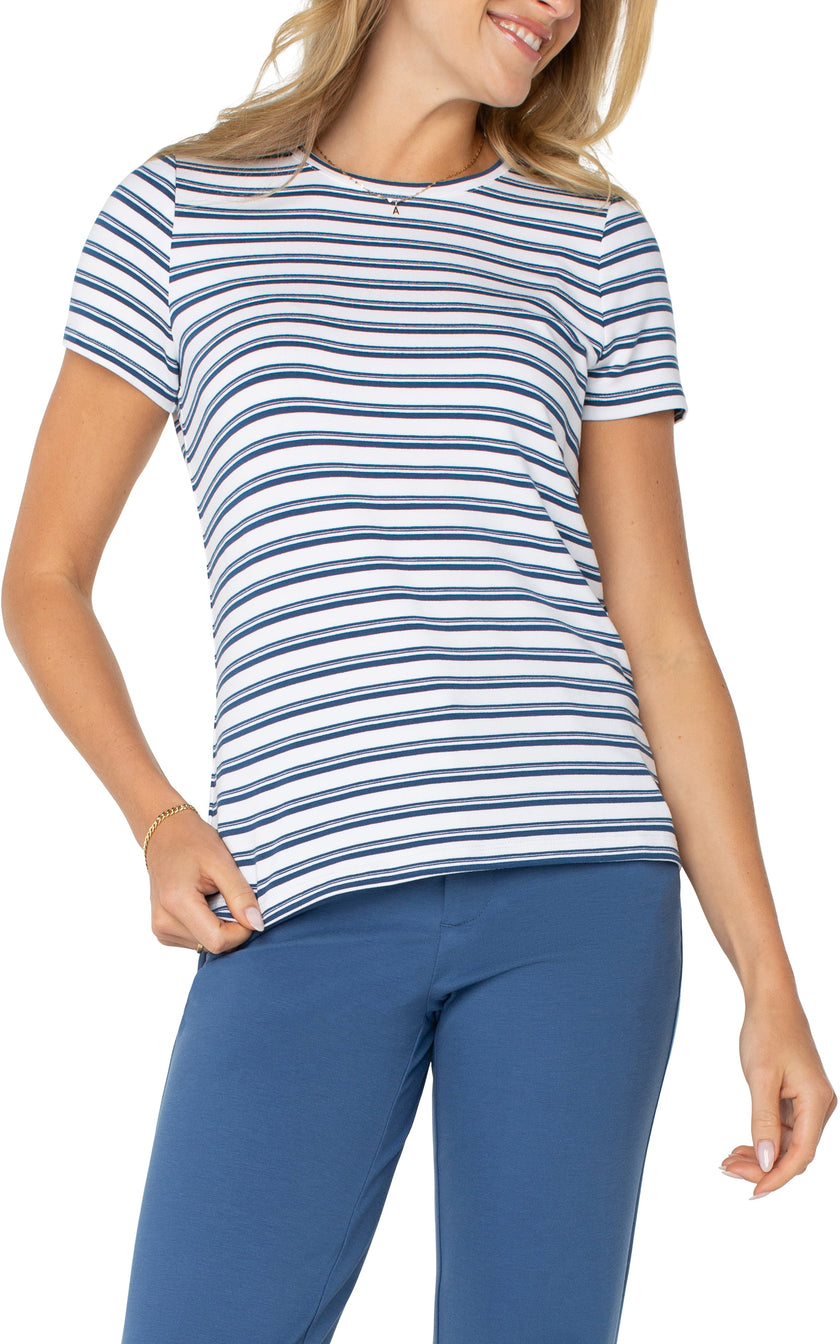 Short Sleeve Crew Neck Classic Knit Tee