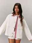Jacket with Gingham Trim