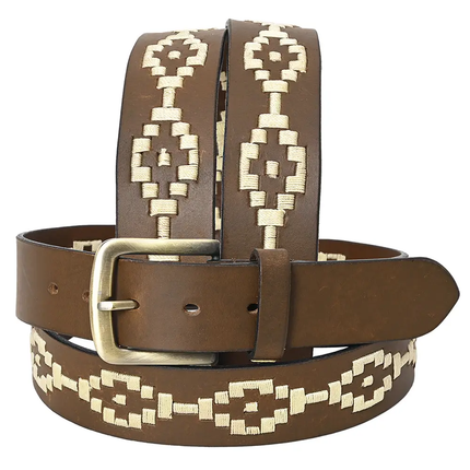 Western Leather Bet brown cream
