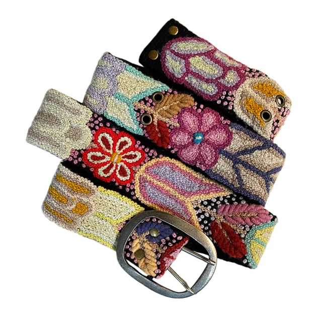 Jenny Krauss Folklorica Floral  Belt | Black