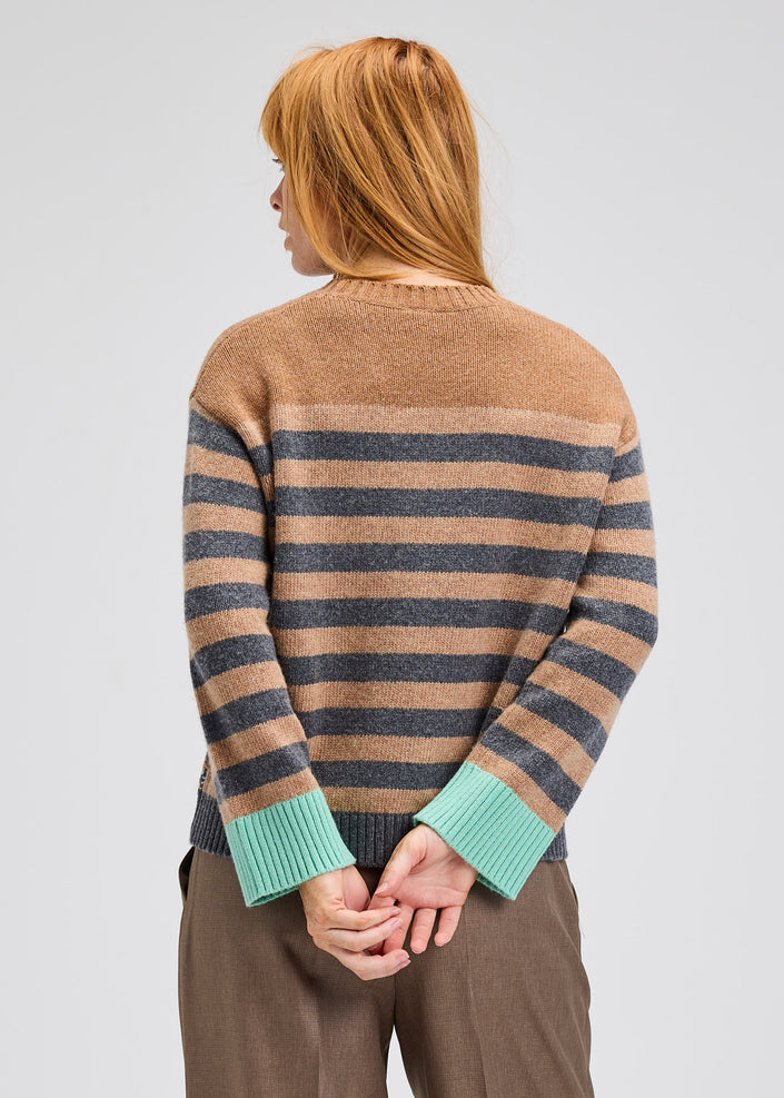 Cozy Knit Sweater goose mix back