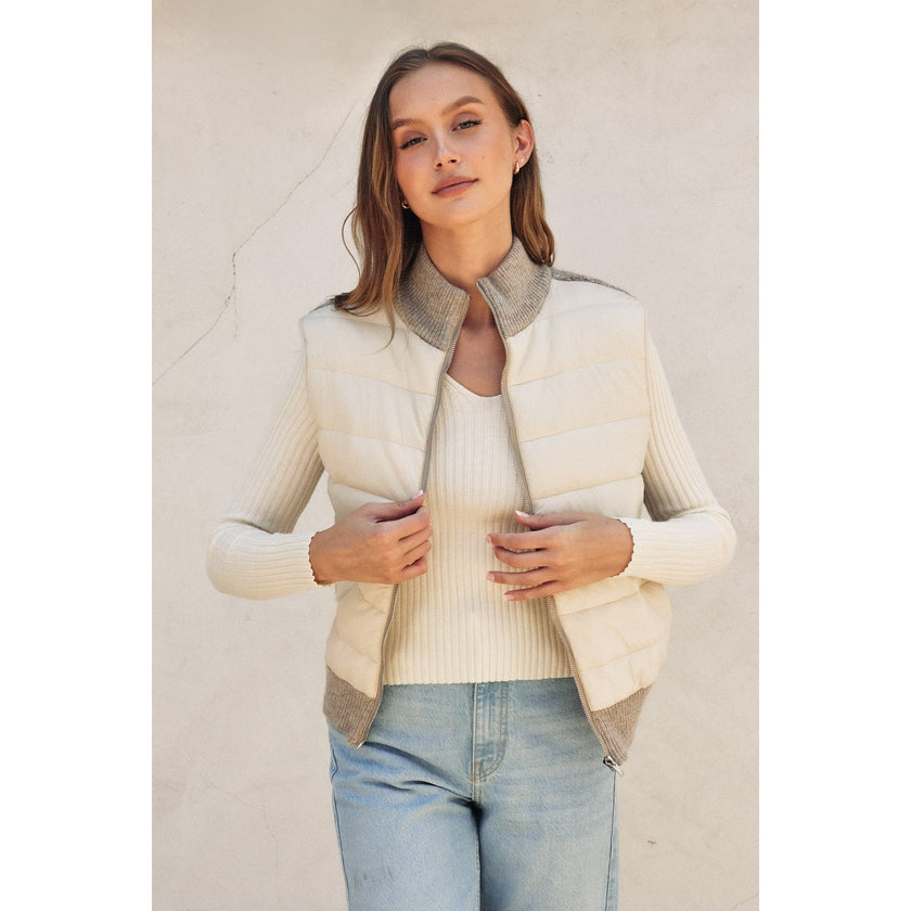 Sherpa & Puff Contrast Vest