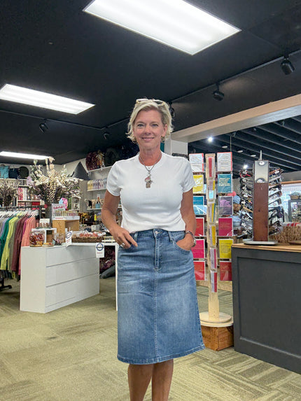 Daily denim Skirt front
