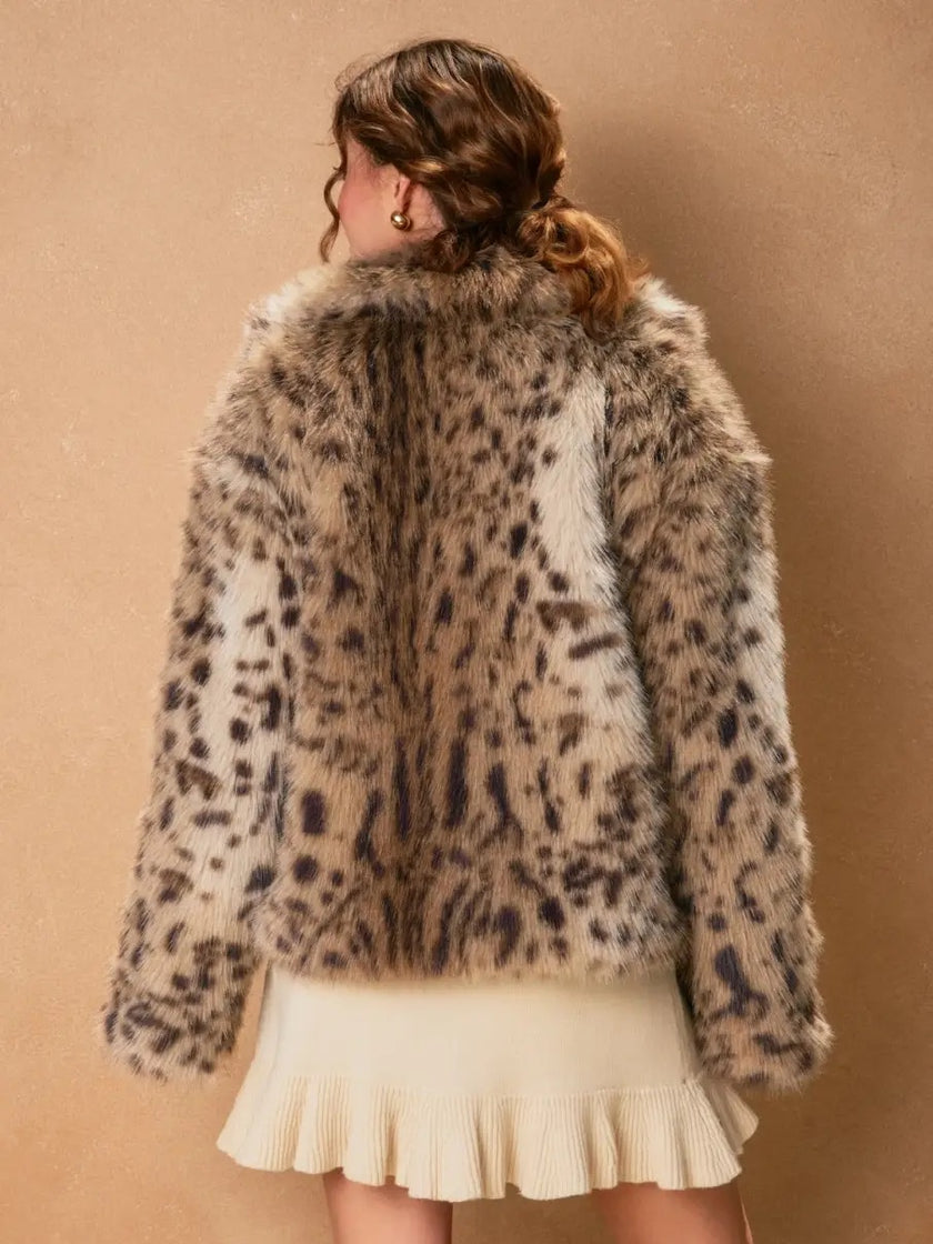 Leslie Oversized leopard Print Jacket