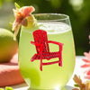 Beach Chair Jeweled Stemless Wine Glass