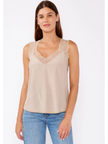 Scallop Lace Trim V-Neck Tank
