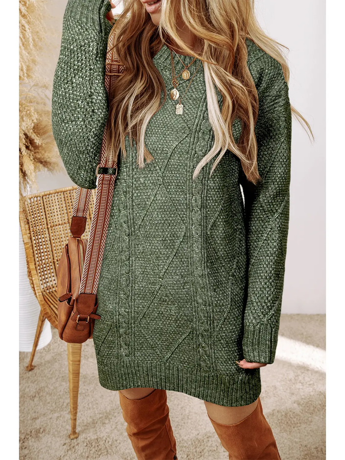 Grace Cable Knit Sweater Dress