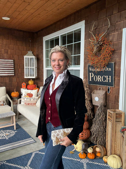 A Velvet Vest front outfit styled