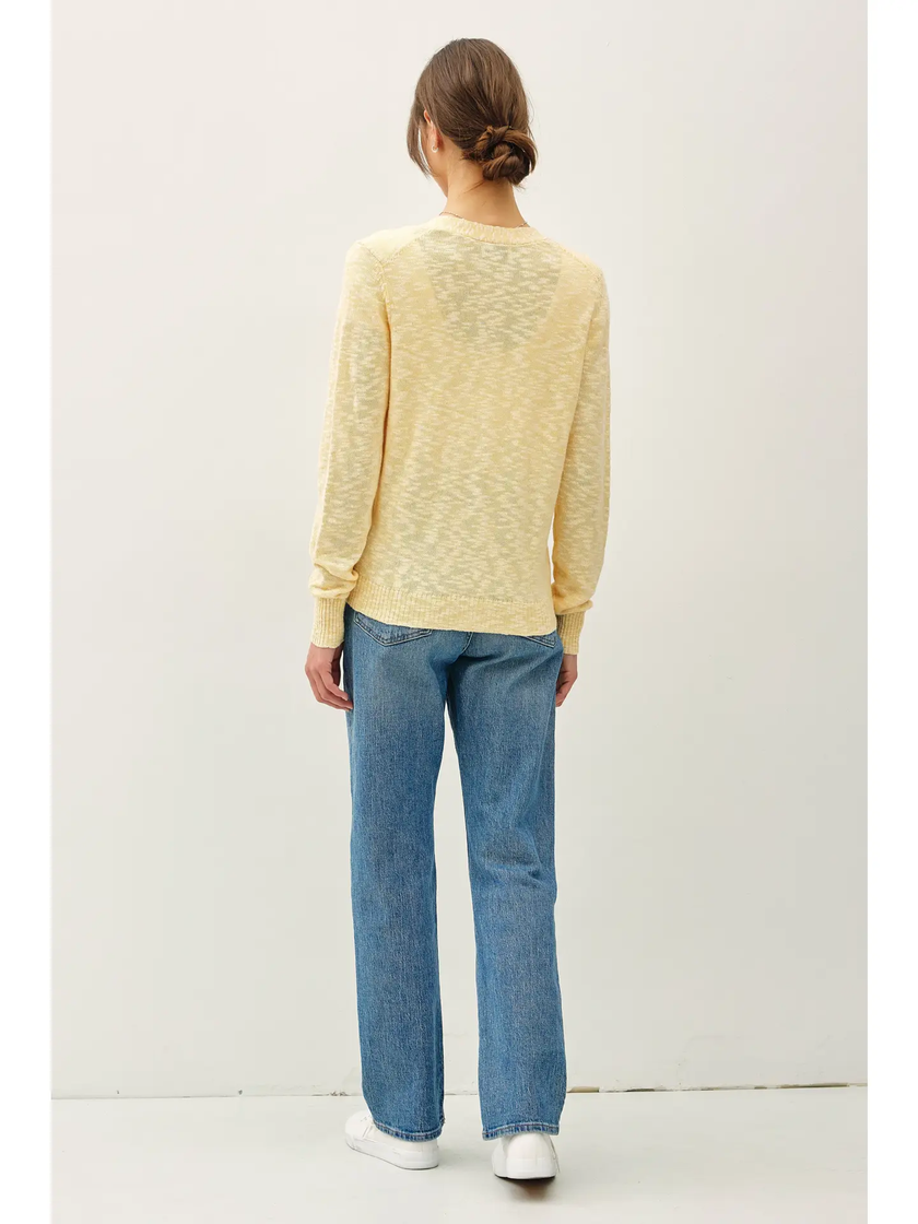 Cotton Slub Button Up Cardigan. back