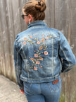 Floral Embroidered Denim Jacket