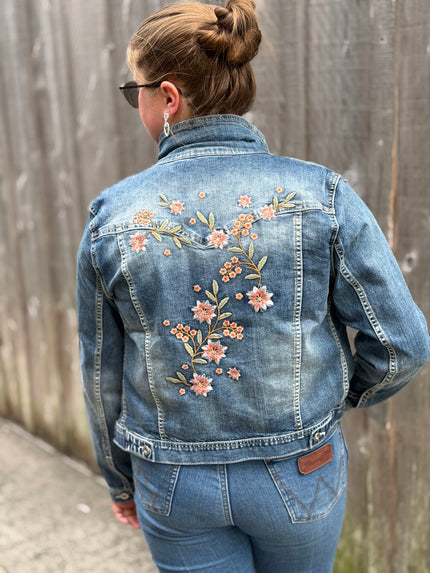 Floral Embroidered Denim Jacket