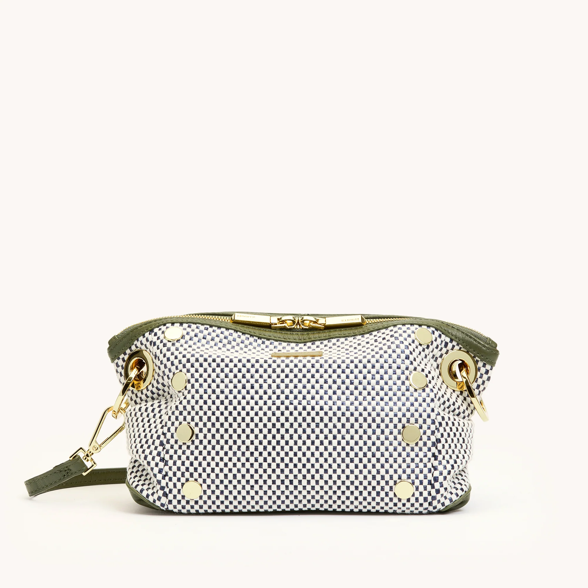 daniel crossbody clutch sml meadow weave/gold NA front