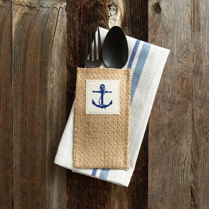 Anchor Silverware Pouch - Set Of 8