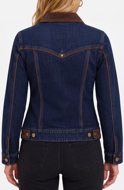 Reynolds Classic Trucker Jacket w Velvet Details, riverwalk-back