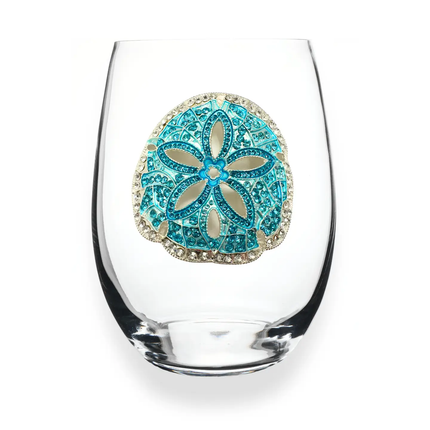 Sand Dollar  Stemless Wine Glass