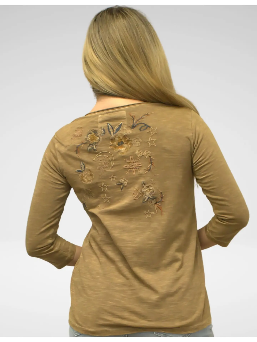 Greta Top back dijon