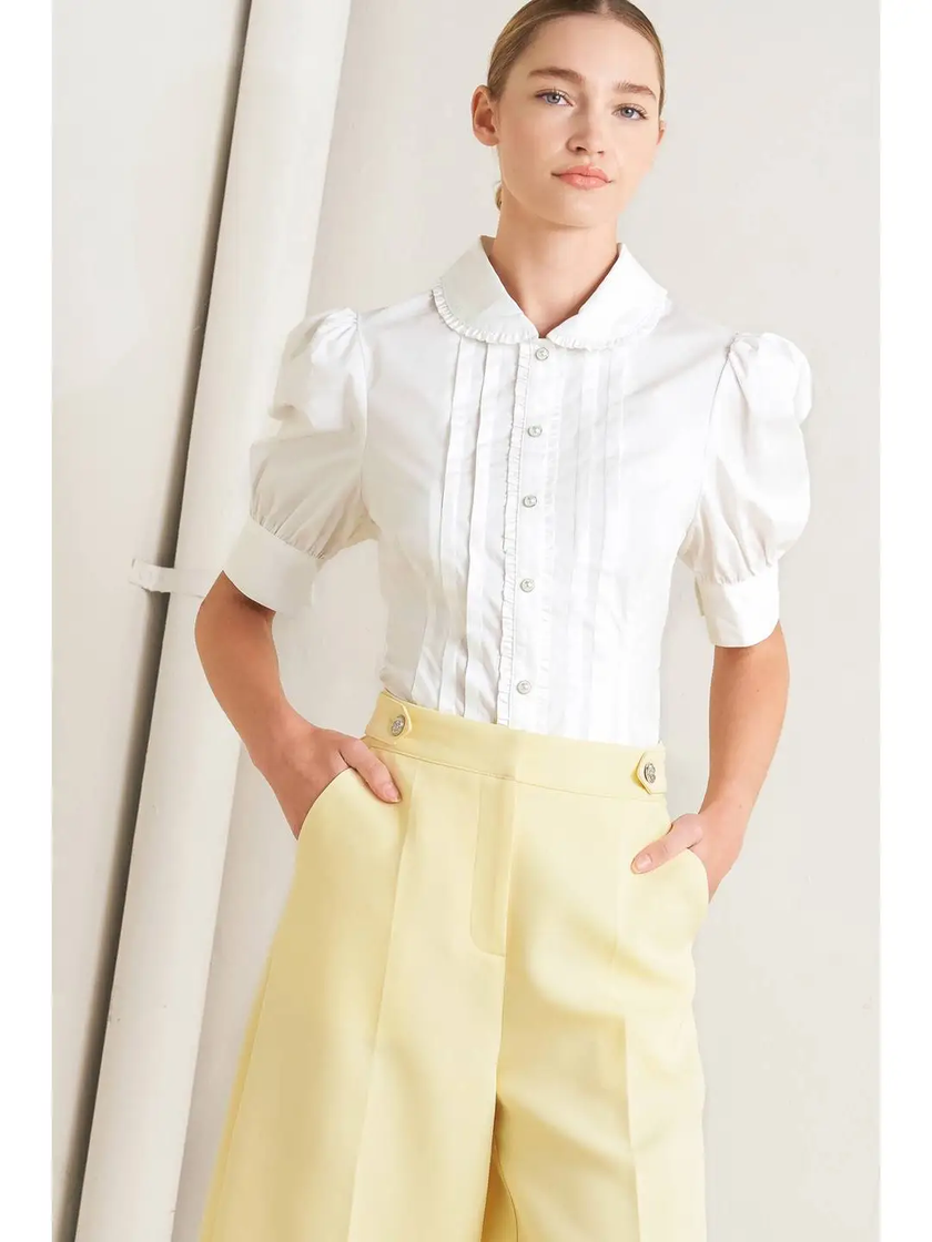 Carol Solid Woven Top