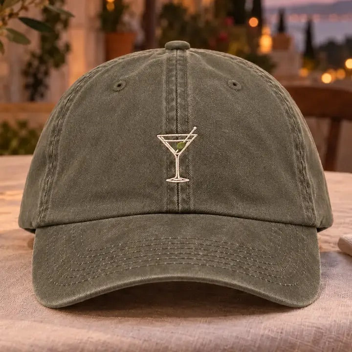 Martini Embroidered Hat