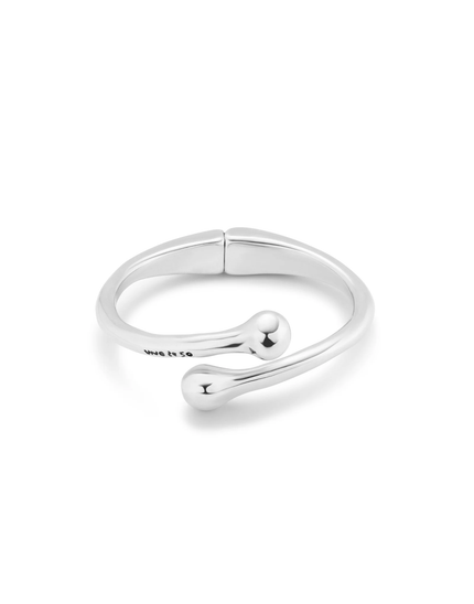 Silver-plated bracelet with inner spring | Medium