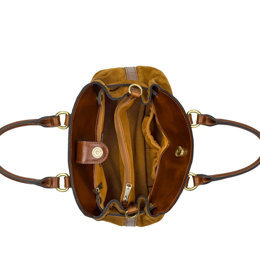 Stratford Satchel - Suede Leather-interior