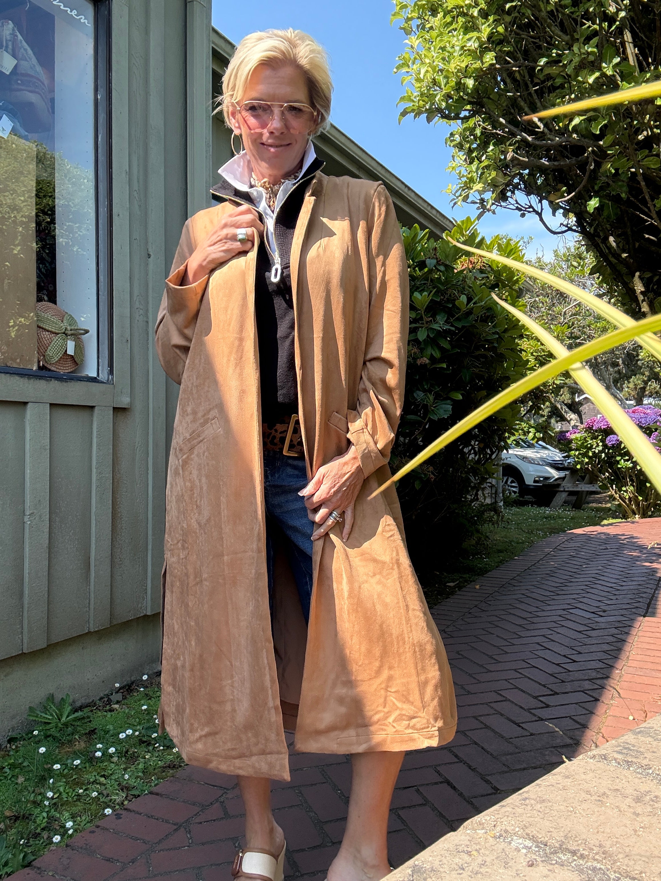 Mandy Faux Suede Duster