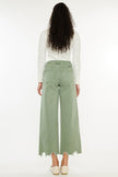 HIGH RISE CROPPED WIDE LEG Olive back