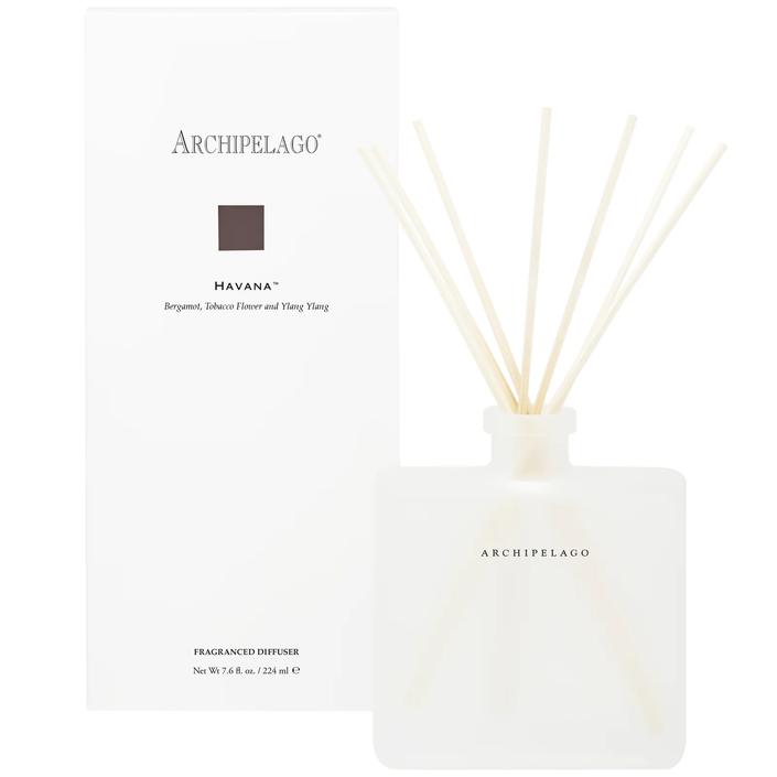 Archipelago Havana Reed Diffuser - Frosted Glass 