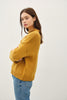 Chunky Cozy Raw Edge Mock Neck Sweater