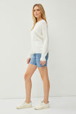 Serenity Classic Crew Drop Shoulder Ribbed Sweater profile