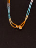 Multi Color Beaded Necklace with Gold Disks nw 26 51