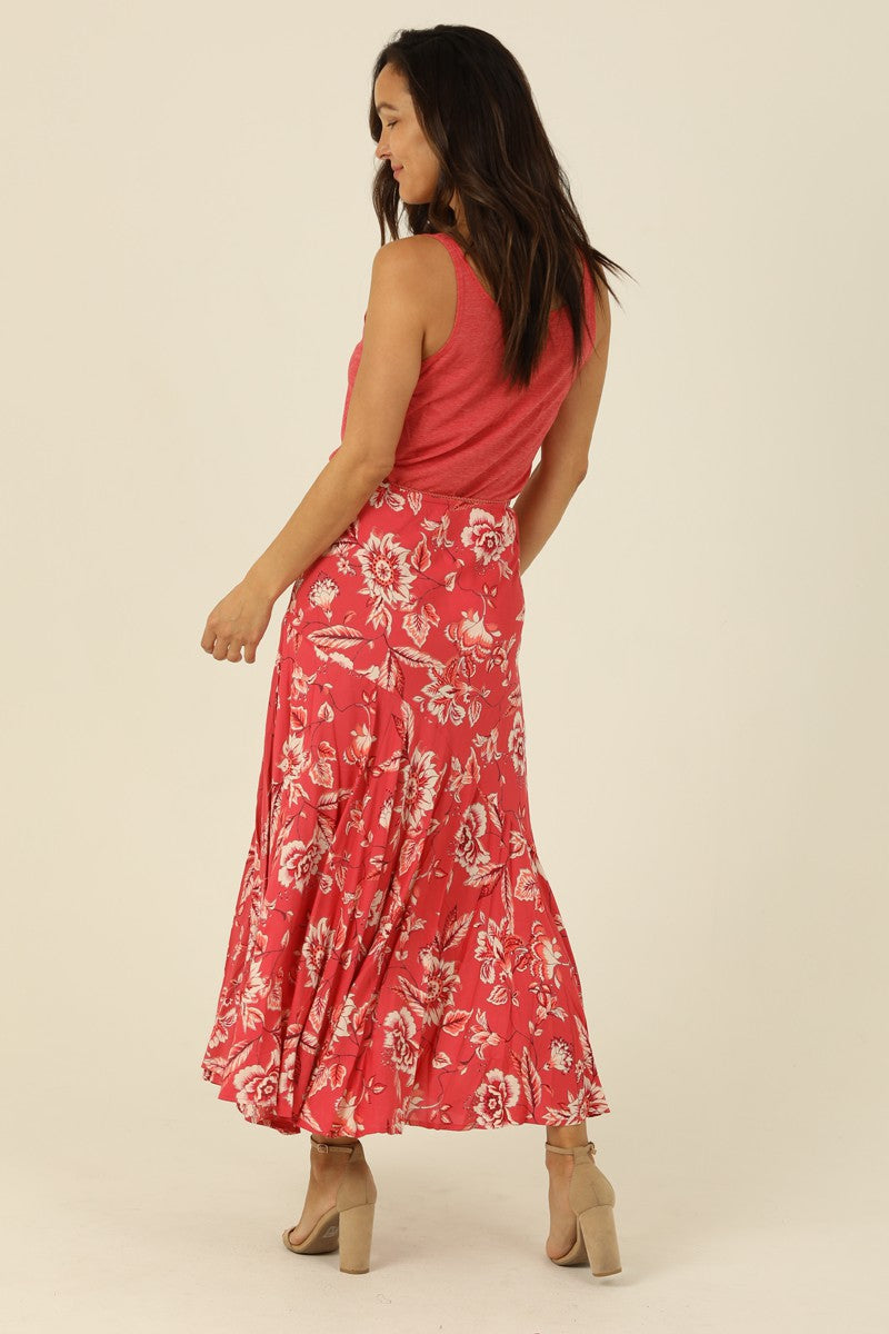 Margo Elastic Waist Maxi Skirt back