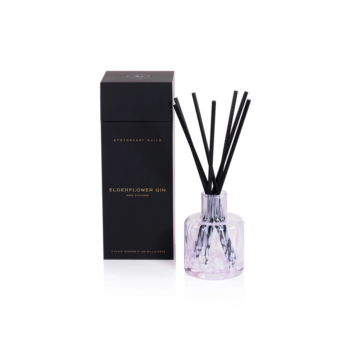 Apothecary Guild Opal Glass Reed Diffuser in Gift Box | Elderflower