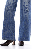 Blue Blossom Wide Leg-embroidery detail