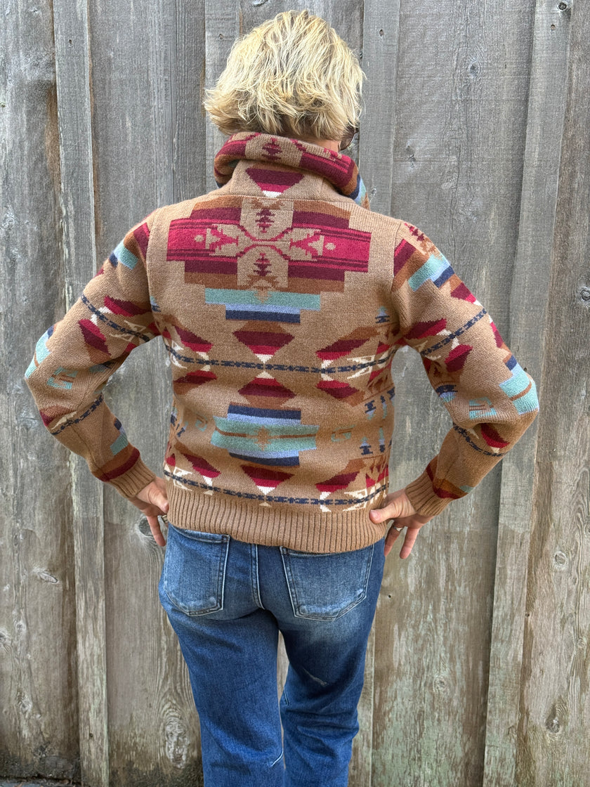 Painted Mesa Cardigan-back