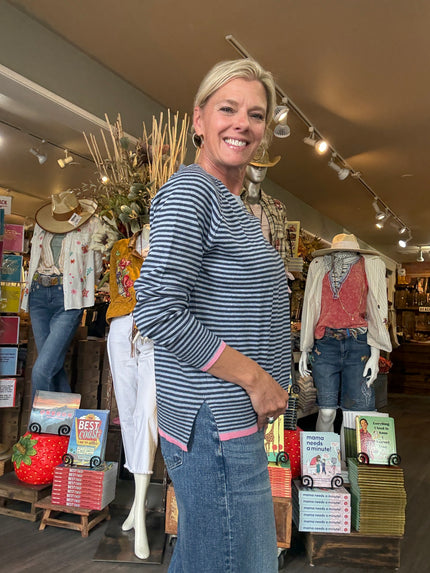 Womens Thin Stripe Sweater