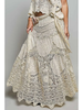 Crochet patterns embroidered maxi skirt, natural-Front