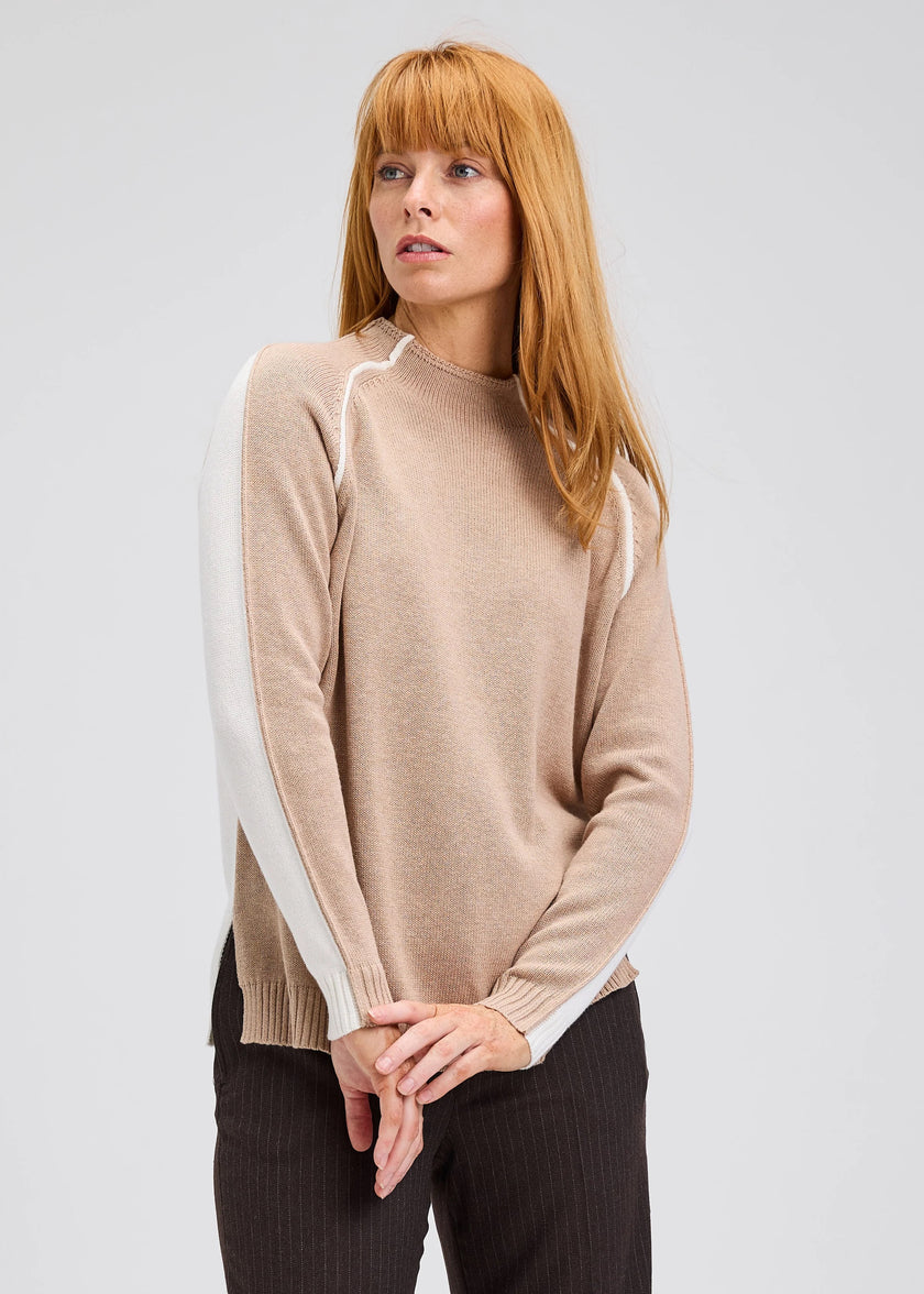 Relaxed Color Contrast Sweater