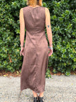 V-Neck Sleeveless Midi A-Line Dress