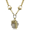 N706-GLD/VS-BD GOLD CLUSTER MOLAT HORSEBIT NECKLACE