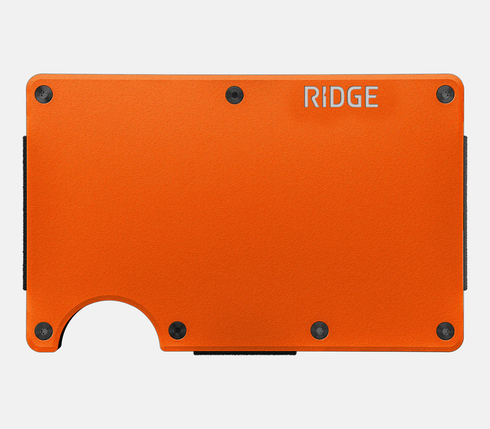Ridge Wallet - Basecamp Orange - Money Clip front