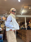 WAVE HEM QUILTED VEST WOVEN