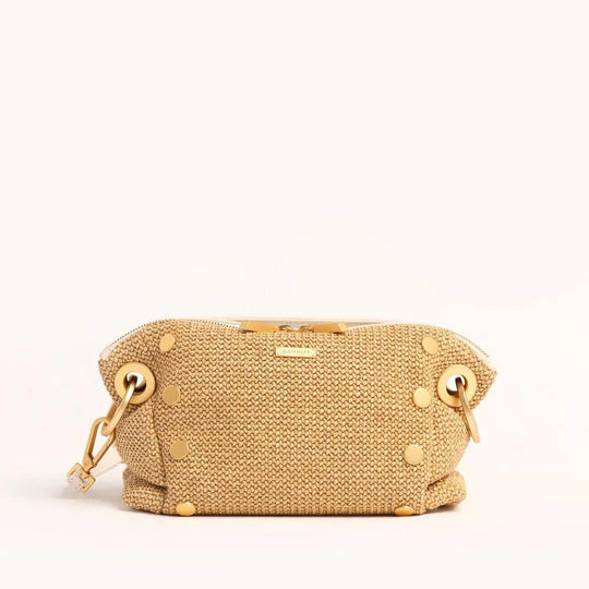 Daniel Crossbody Clutch Sml-Calla Lily White Raffia-BG front