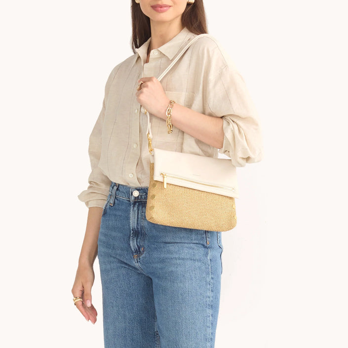 VIP Med-Calla Lily White Raffia BG