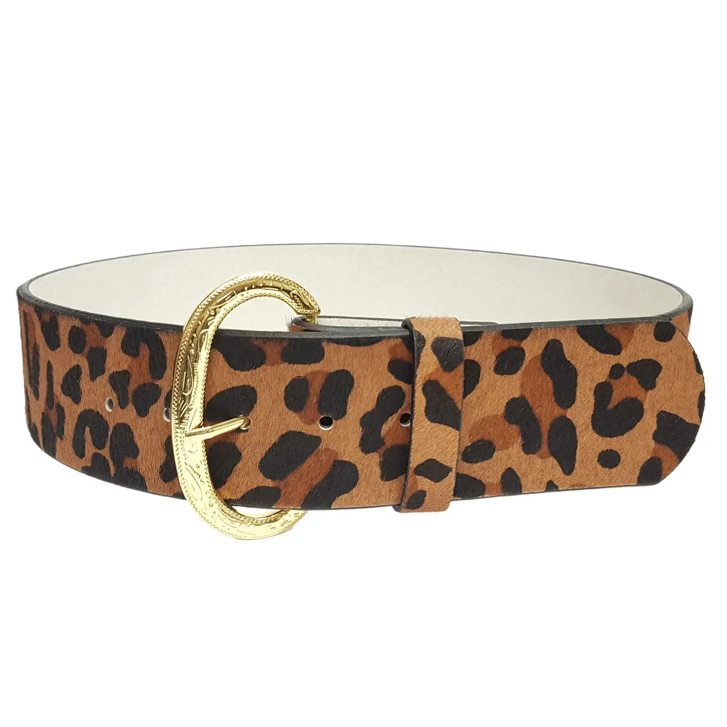 Wide width Genuine Hair Leather Belt