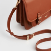 Into the Woods Tan Classic Satchel close up