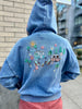 Bella Multi Embroidered Camper Hoodie back with hood up