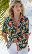 Citrus Floral Midnite Button Down Shirt, midnight floral-front