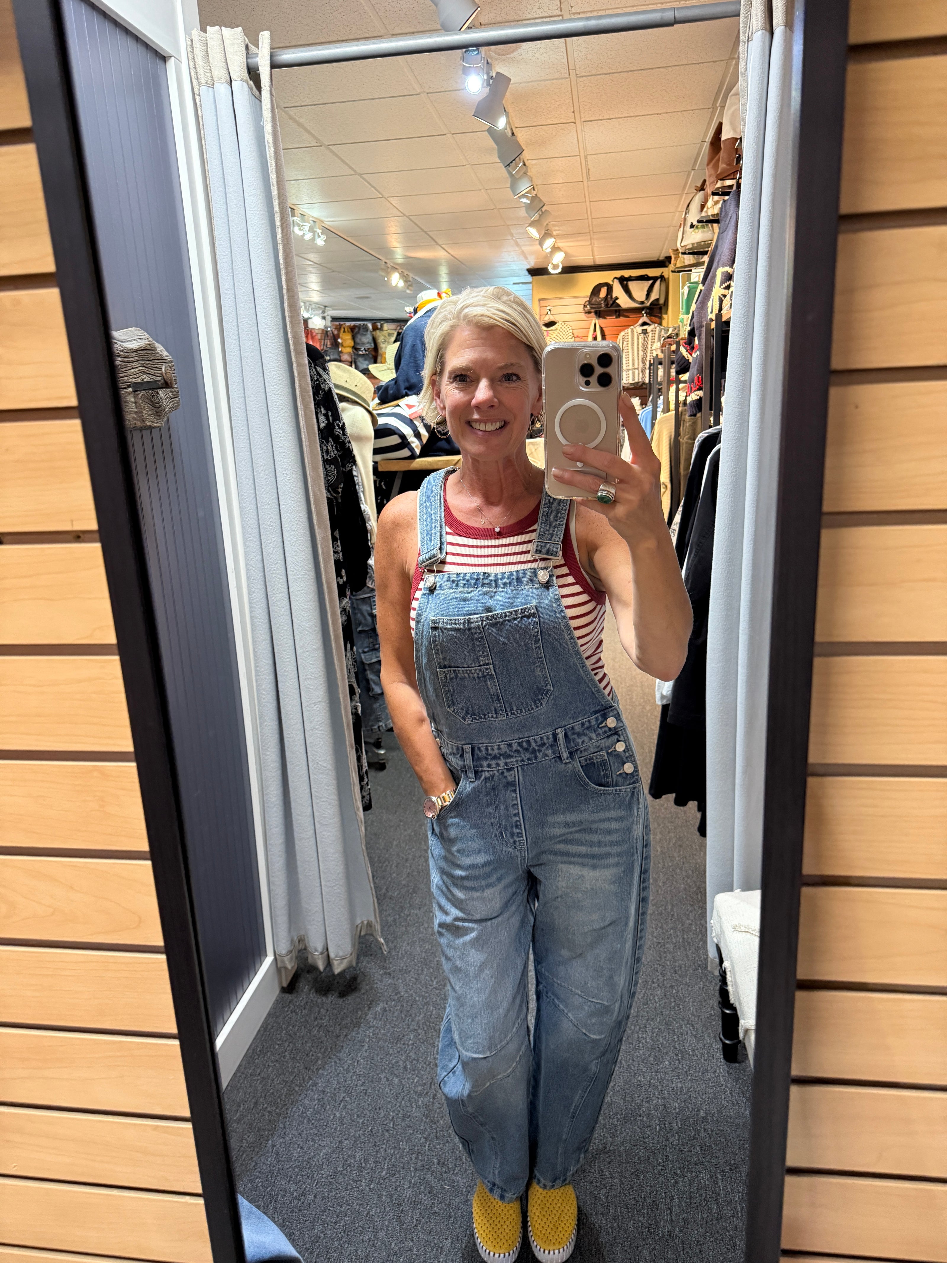 SLOUCHY RELAX FIT  OVERALL denim