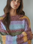 Knit Sweater Multi Color  Pullover
