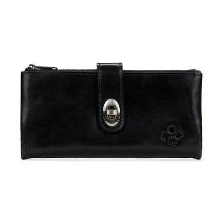 Annesley Wristlet Wallet, black-front